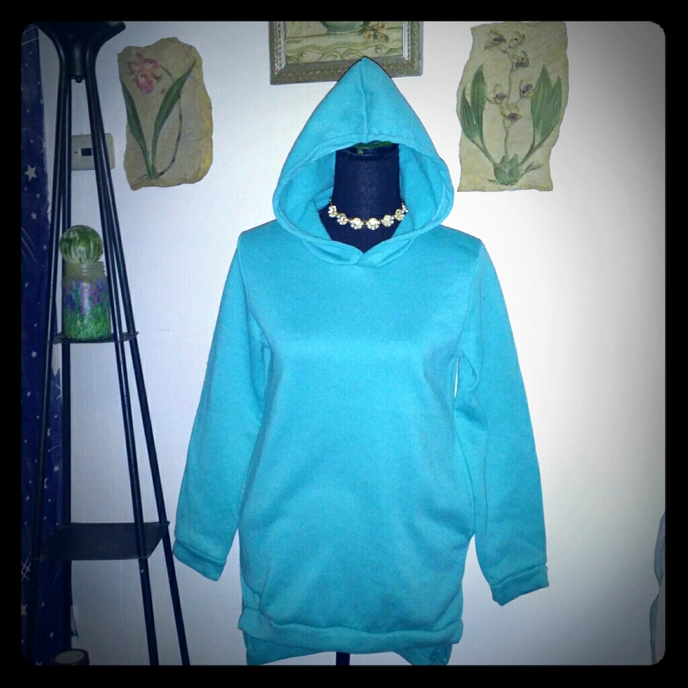 🌞🌞Seafoam, aquamarine high-low sweatshirt
